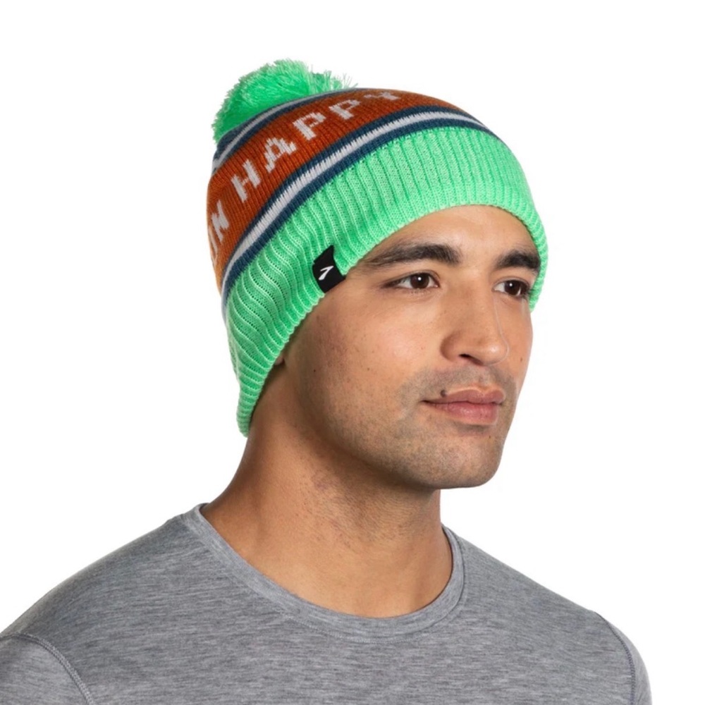 Brooks unisex heritage Pom beanie OS NWT